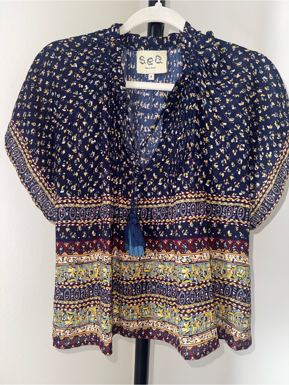Sea New York Floral Tassel Peasant Top 0